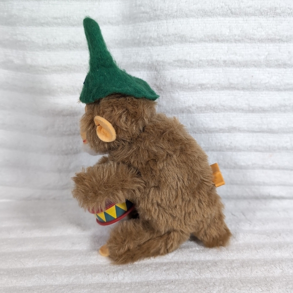 Vintage Carl Original Wind Up Monkey Drummer Toy West Germany Stuffed Plush READ - Picture 4 of 8